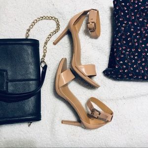 Nine West Meant to Be Minimal Leather Strap Heels